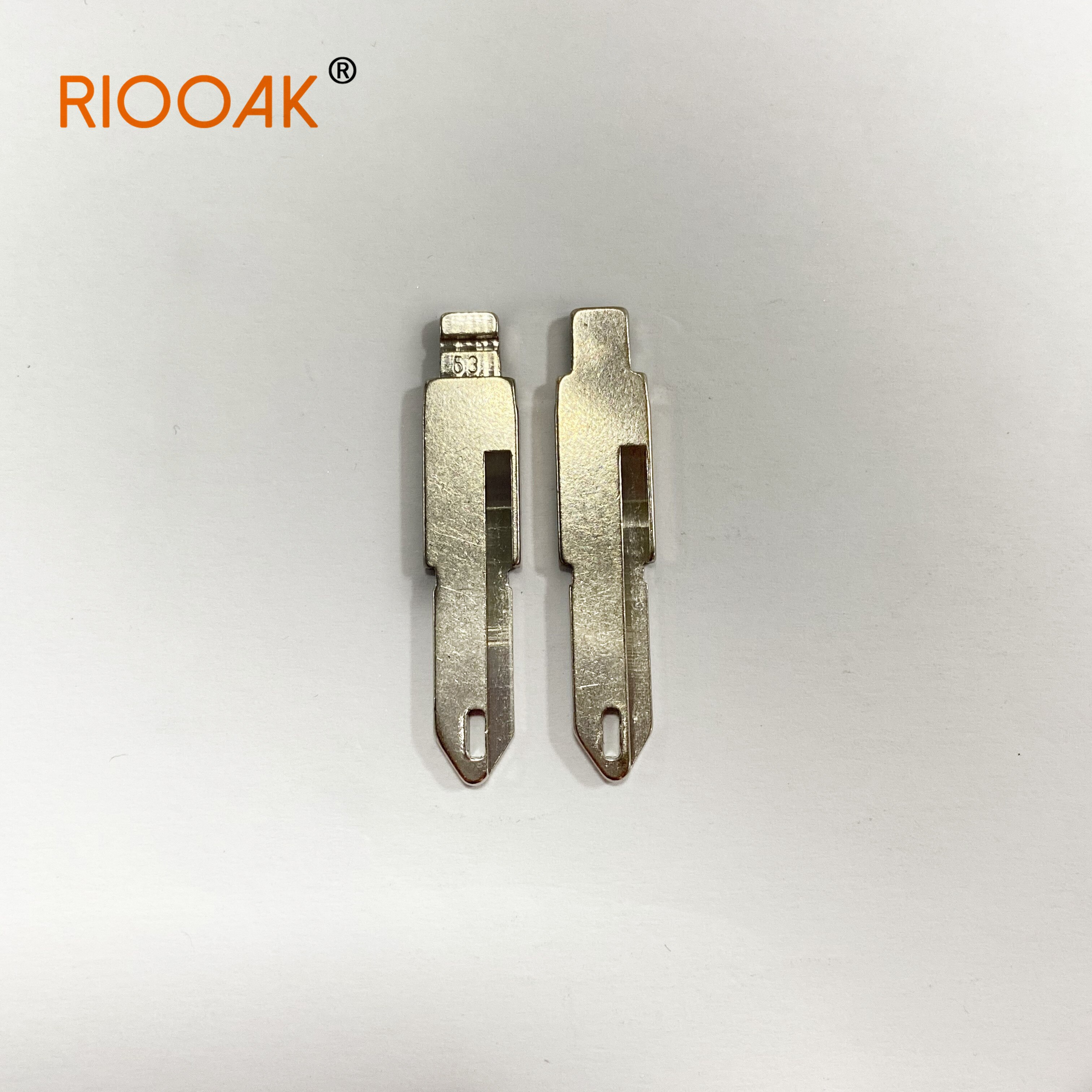 Riooak 10Pcs Lishi NE73 #53 Kd Remote Key Blade Leeg Voor Renault Peugeot 206 207 Citroen C2 NO.53 auto Flip Key Vervanging Deel