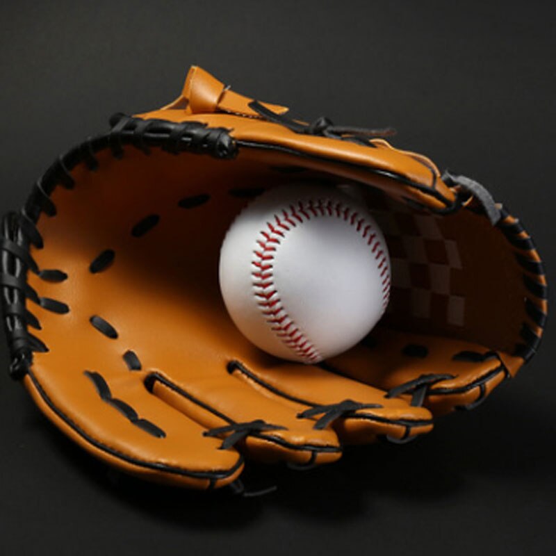 Outdoor Sport Twee Kleuren Baseball Handschoen Trein Softbal Praktijk Apparatuur Size Linkerhand Voor Volwassen Mannen Vrouwen