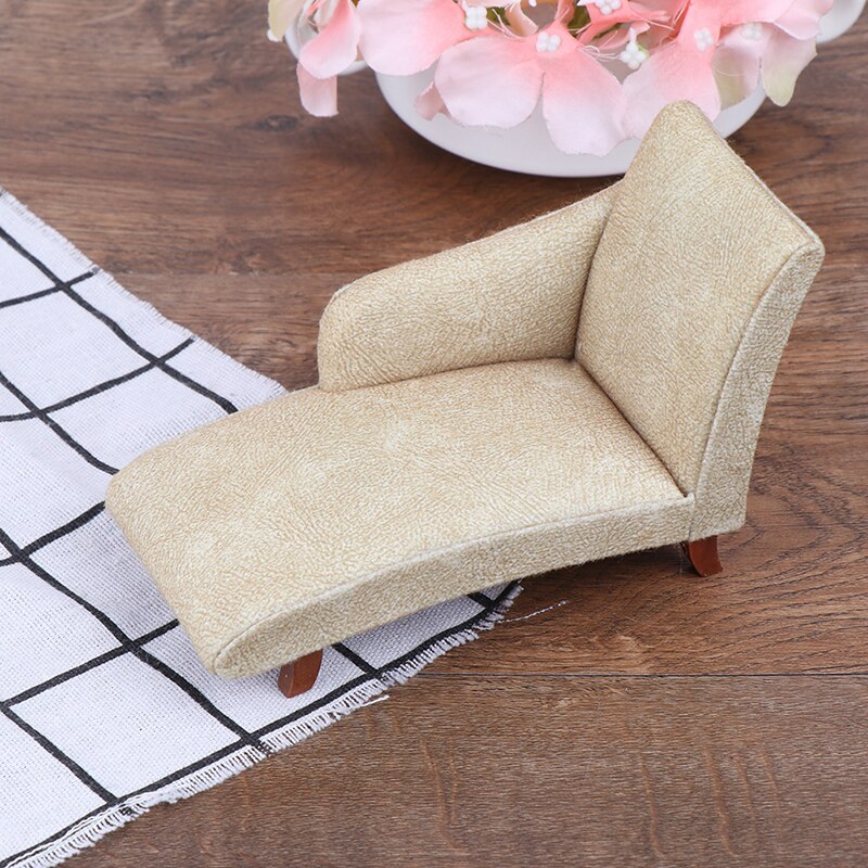Dollhouse Miniature Sofa Couch Vintage Recliner Bedroom For Obitsu Ornament