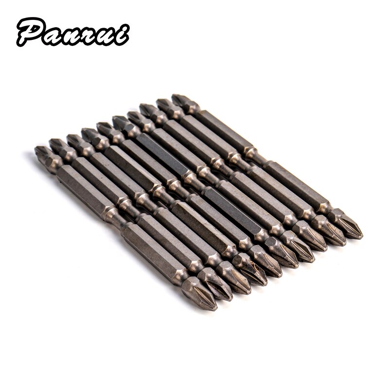 3/5/10Pcs Of 65mm PH2 Phillips Screwdriver Hand Tool S2 Material With Magnetic Double-head Drill Bit Anti Slip Electric Hexagon