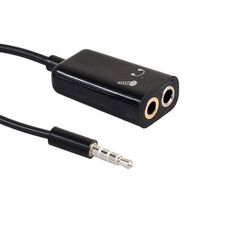 3,5mm Audio Splitter Adapter 3,5mm Stecker Auf 2 Weibliche Jack 3,5mm Mic AUX Stecker Headset Mikrofon Adapter konverter