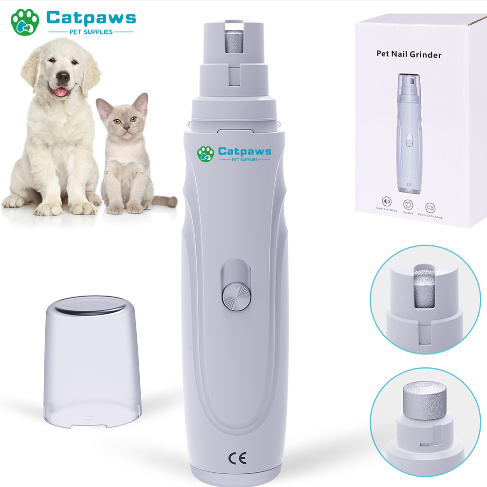 Hunde-neglesliber usb-genopladelig elektrisk kæledyrs-neglesliber og -trimmer smertefri kalk til hundekløer stille 2- hastigheder kæledyrs-neglefil