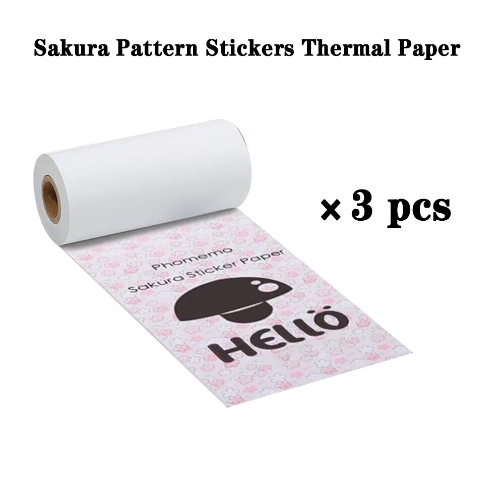 Papier phomémo imprimable, pour imprimante thermique, rouleau auto-adhésif, pour phomémo M02/M02S/M02Pro, étiquettes,: Paper 12