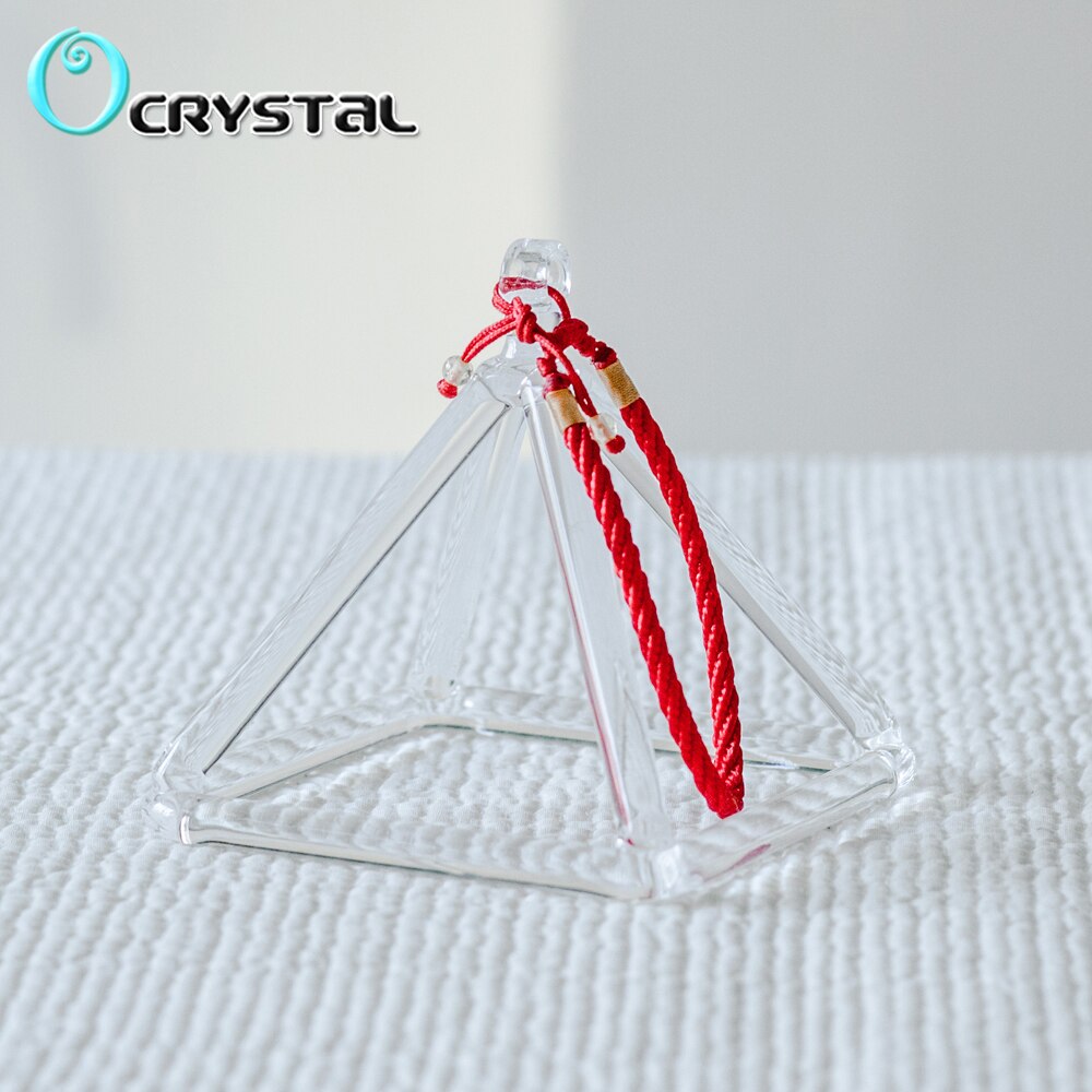 Yoga Bowl Crystal Singing Bowl Triangle Crystal Singing Pyramid One 3 inch with Free Suede Striker