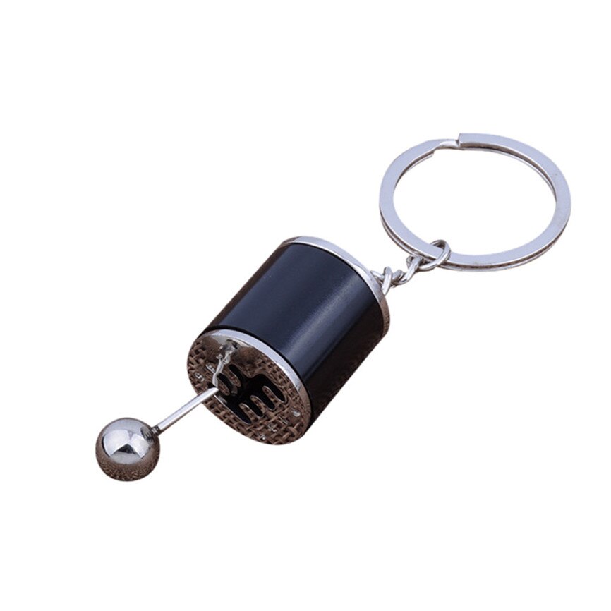 Gear Knob Gear Shift Gear Stick Gear Box Metal Key Chain Keyfob Car Keyring Keychain Tool Sep#2: Black