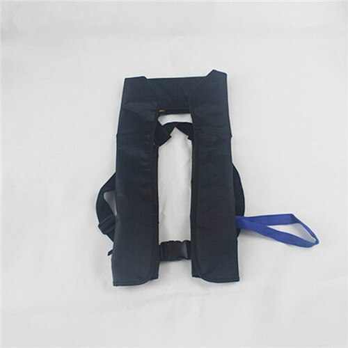 Inflatable Life Jacket Adult Swiming Fishing Life Vest Swimwear Water Sports Swimming Survival Jacket Manual type: Navy Blue