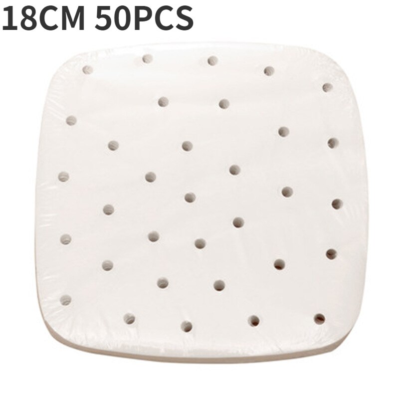 30/50PCS Paper Tray for Air Fryer Baking Silicone Oil Paper Tray Food Grade Greaseproof Oven Food Blotting Paper Baking Tool: C 18cm 50PCS