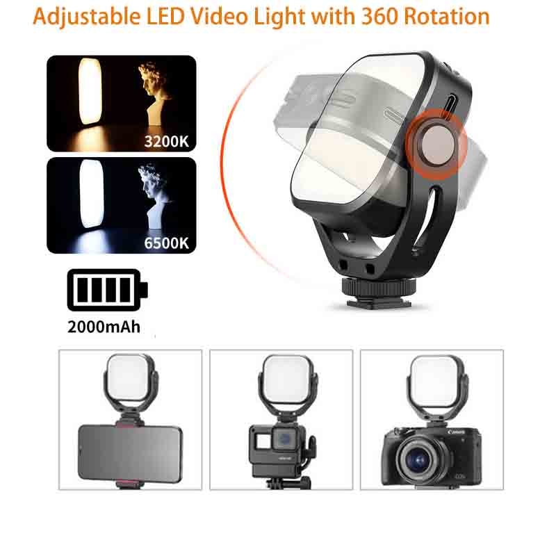 Ulanzi Vijim VL66 Verstelbare Led Video Light Met 360 Rotatie Beugel Oplaadbare Dslr Slr Mobiele Vulling Licht