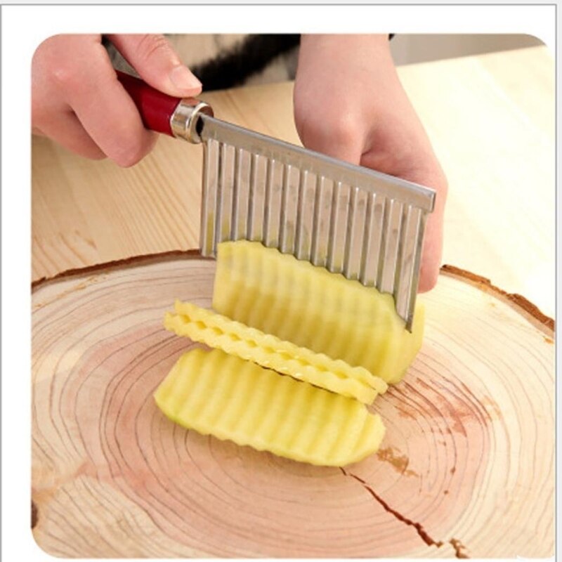 3 Stck Küche Kochen Werkzeug Edelstahl Gemüse Obst Wellig Cutter Kartoffel Gurke Karotte Wellen Schneiden Schneidemaschine