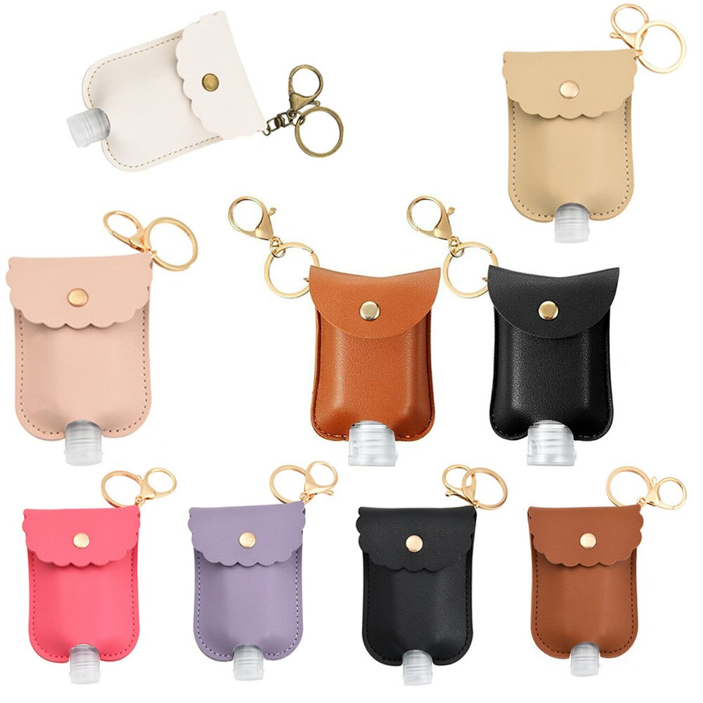 1PC Travel Bottle And Keychain Bag Holder 30ml Refillable Empty Bottles For Hand Sanitizer Bag Bottle With Key Ring