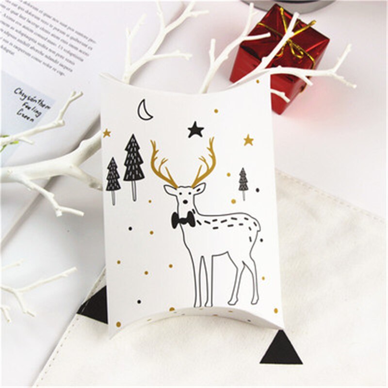 God jul slikæsker hjorte & juletræsgæster emballeringsæsker taske julefest favoriserer børneindretningspude