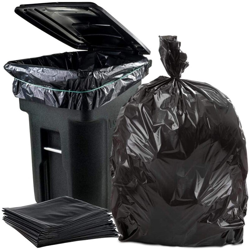 Sort stor kapacitet affaldspose skraldeplads hotelmarked affaldsposer tunge ekstra store kommercielle affaldsposer 50 stk / sæt
