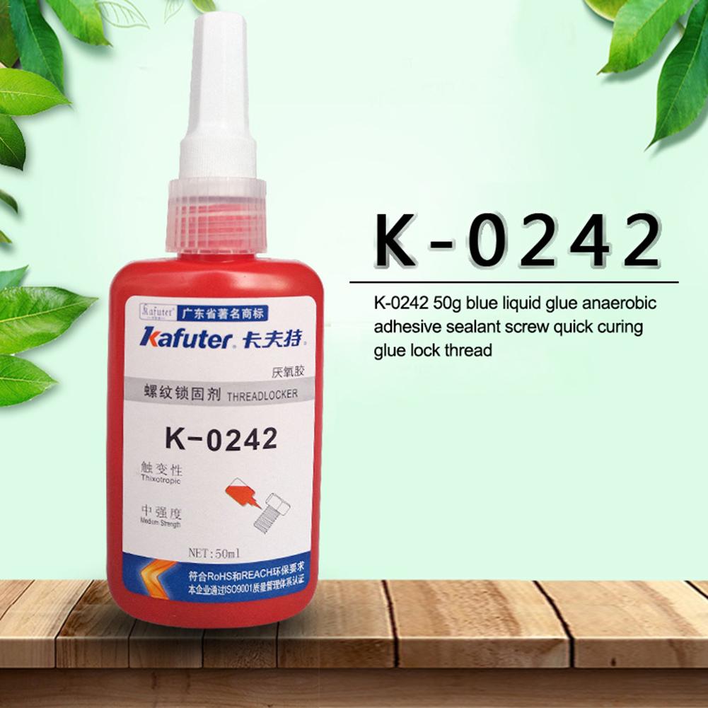 50ml K-0242 Liquid Glue Blue Anaerobic Adhesive Removable Sealant Thread Super Glue For Metal Surfaces And Screw