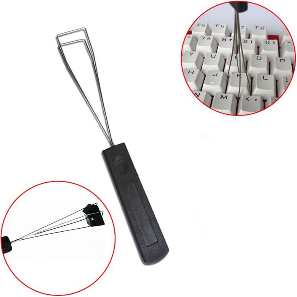 Useful Keyboard Key Keycap Puller Remover With Unloading Steel Cleaning Tool Keycap Starter Keyboard Dust Cleaner Aid