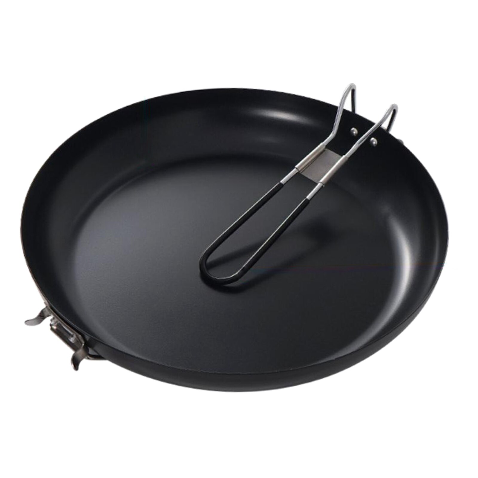 Camping Kookgerei Koekenpan Grillen Pan Vouwen Handvat Draagbare Kamp Pan Koken Apparatuur Voor Outdoor Wandelen Picknick Non-stick