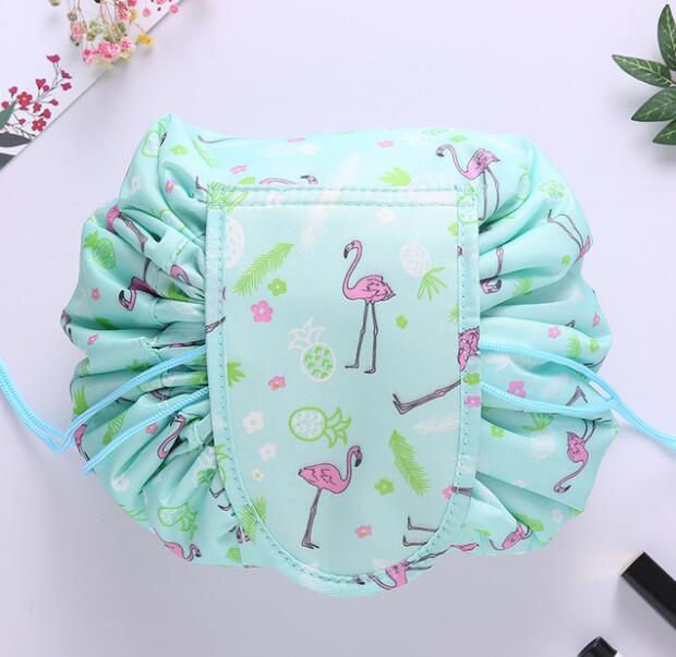 Wehyah Foldable Travel Bag Packing Organizers Travel Magic Pouch Drawstring Bags Wash Toiletries Bag ZY110: Flamingo B