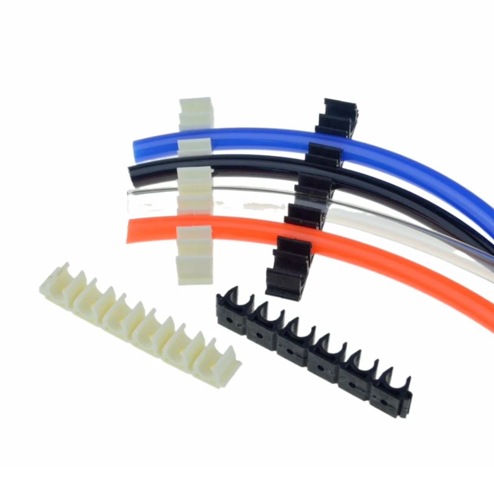 Abrazadera de fijación de manguera de aire de tubo neumático, 6 vías, 4mm, 6mm, 8mm, 10mm, 12mm, soporte de tubería de agua, tubo de compresor de Gas, Clip de flujo de desviación
