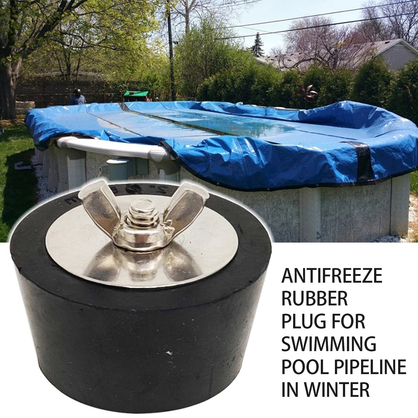 2 Inches Swimming Pool Backwater Rubber Plug Winter Pool Winterizing Plug Pool Tool Accessories