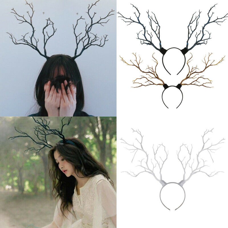 Coiffure en corne de cerf Vintage, Branches d&#39;arbre, bois, Costume fantaisie, fée fascinante, couvre-chef, Festival, accessoire pour cheveux