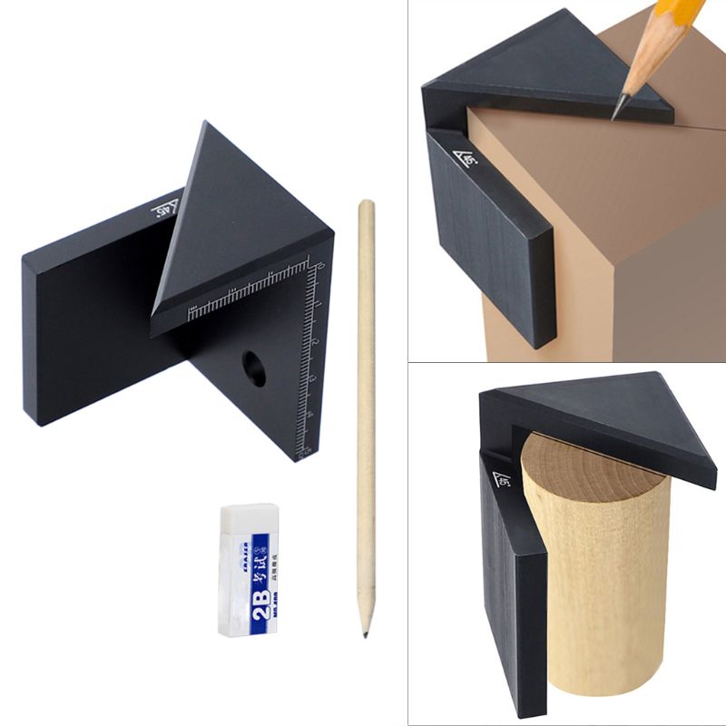 45 Degree Woodworking Line Scriber Right Angle Marker Gauge Angle Scribe Tools MOLC