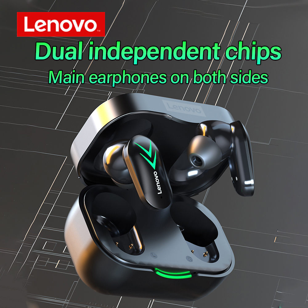 Lenovo XT82 Draadloze BT5.1 Gaming Koptelefoon In-Ear Sport Gaming Oordopjes BT5.1 Chip Lage Latency Met Led Batterij-Display wit