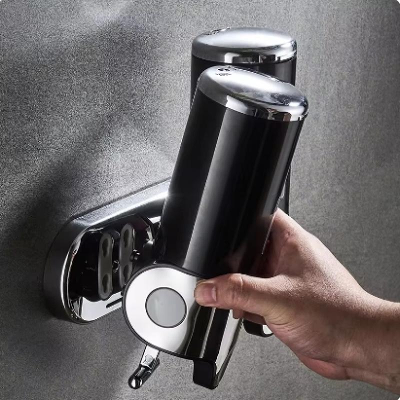 Badkamer Zeepdispenser Enkele/dubbele/drievoudige Wall Mount Zeep Shampoo Gel Douche Vloeistofcontainer voor Badkamer Accessoires