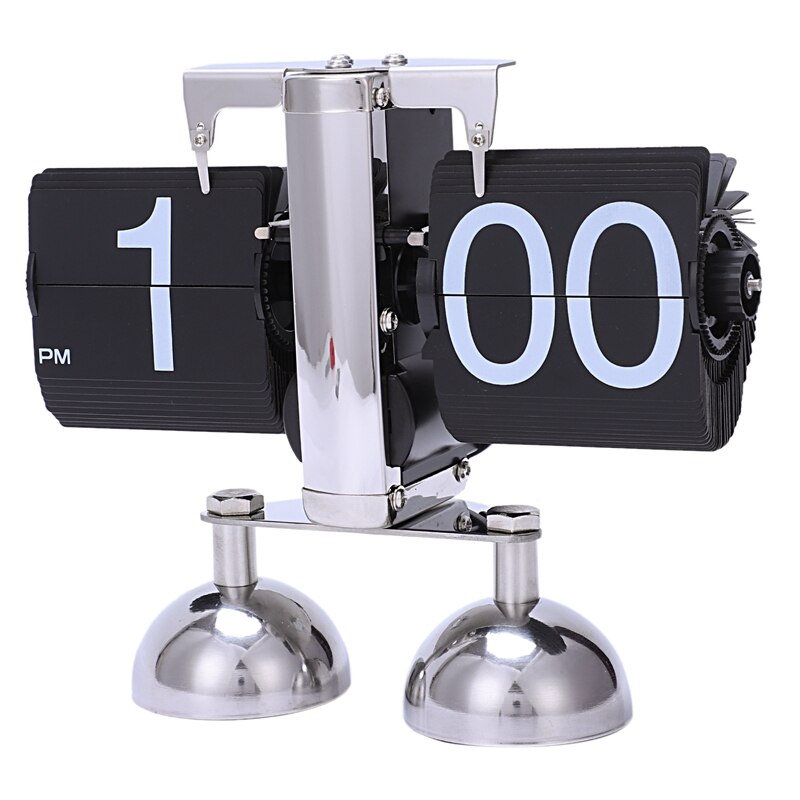 Vintage Retro Flip reloj escala moderno Digital Auto página girando doble soporte Flip relojes Home Escritorio de decoración reloj de cuarzo de mesa