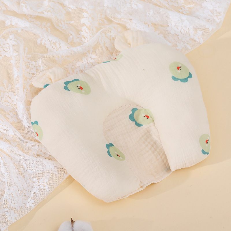 Soft and comfortable bear ear pillow, multifunctional cotton pillow, soft and washable baby pillow for home and outdoor use: Blue