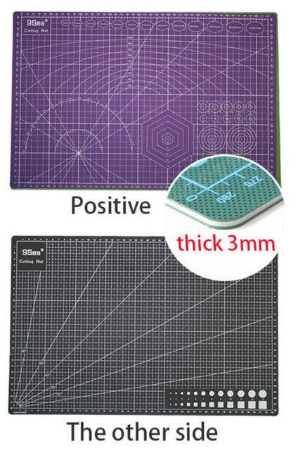 A3 tappetino da taglio in Pvc tappetino da taglio patchwork pad A3 strumenti patchwork strumento manuale fai-da-te tagliere autorigenerante a doppia faccia: 5 A3