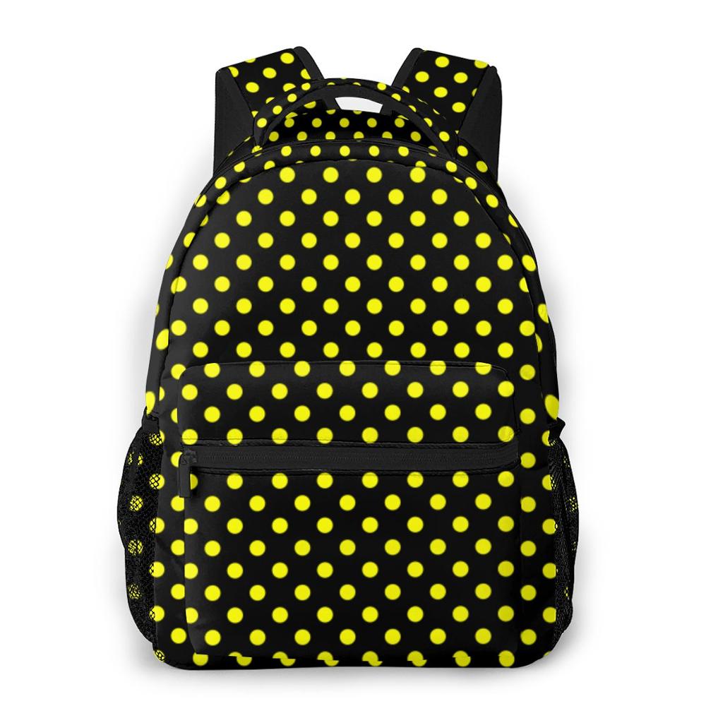 Black White Polka Dot Students Travel School Bags Backpack Womens Female Casual Backpacks: colour5