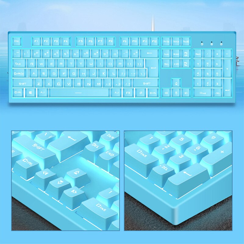USB Wired Backlit Gaming Keyboard PC Gamer 104 Keycaps Mechanical Feeling Keyboard Gaming For Laptop PC Computer Gamer