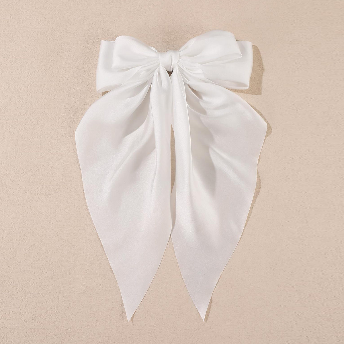 AISHG Silk Smooth Satin Large Bow Hairpin for Women Sweet Butterfly Spring Hair Clip Girls' Hair Accessories: black