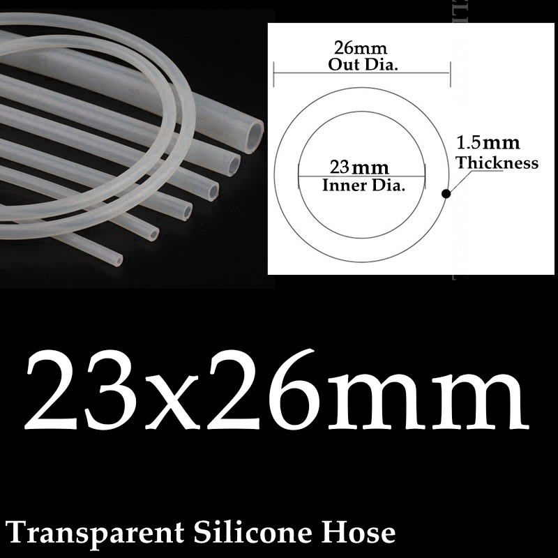 Length 1m I.D 18-50mm Food Grade Transparent Silica Gel Hose Heat Resistant Aquarium Flexible Silicone Hose Tube Pump Soft Pipe: Blue