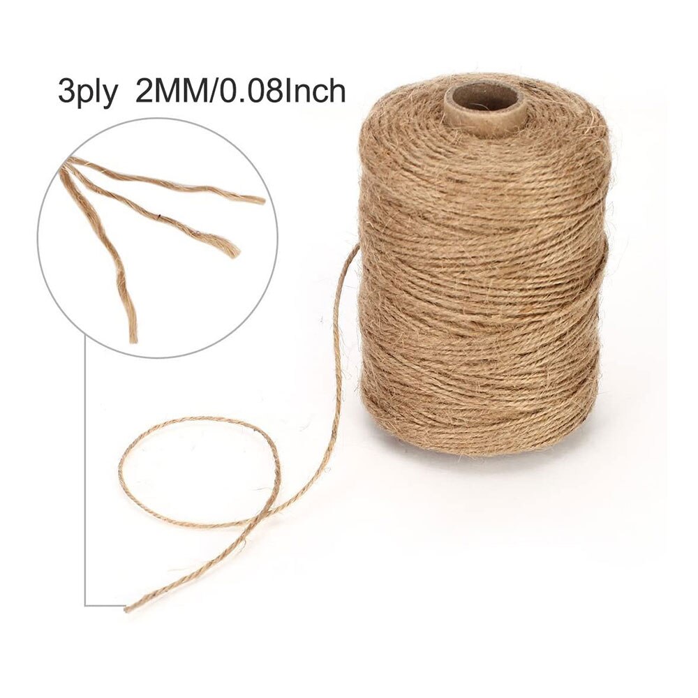 100M Zwart Wit Touw Katoen Bakkers Touw Perfect Voor Cadeaupapier Butchers Bakken Arts Ambachten Tuinieren Bruiloft Decor