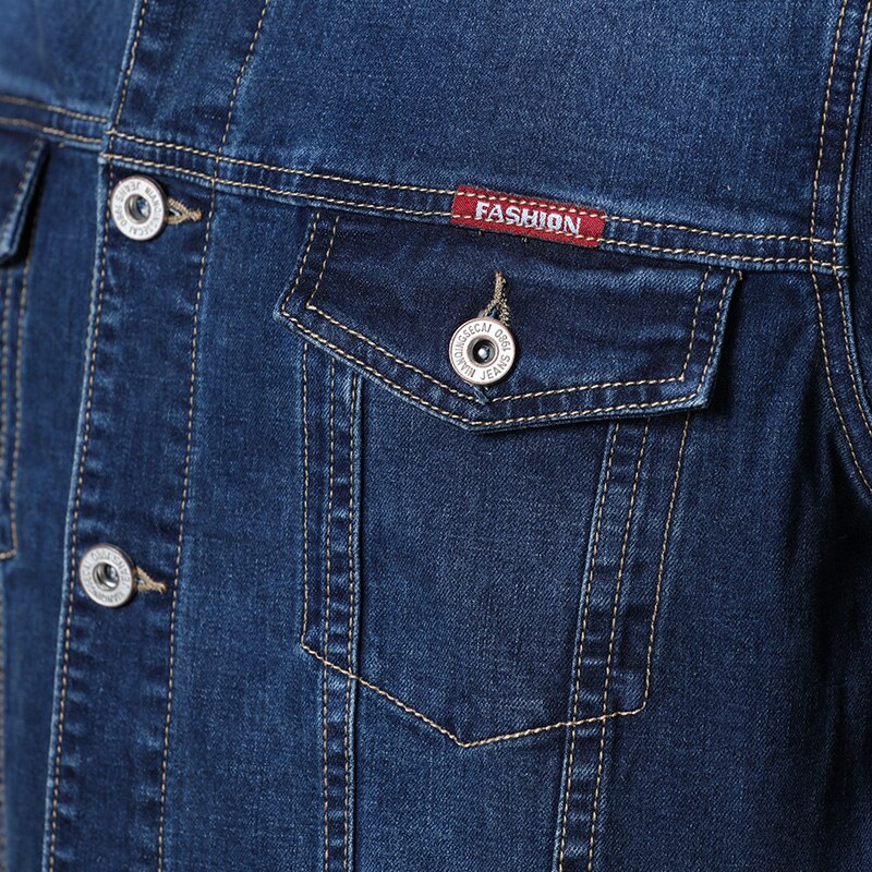 Men's Spring Autumn Large Size 4XL Denim Jacket Korean Version Trend Simple Jacket Casual Top Jeans Coat Clothes,6012