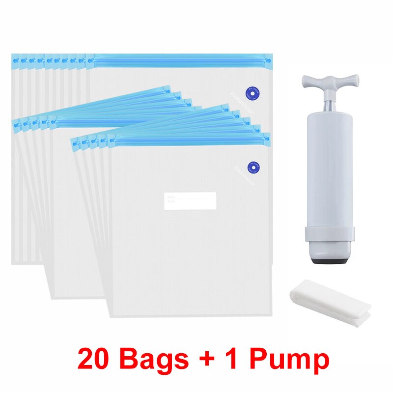 3D Printer Pla Abs Filament Vacuüm Opbergtas Filament Droger Bewaring Vochtigheid Slip Afdichting Zakken Dat Houden Filament Droog: 20 Bags 1 Pump