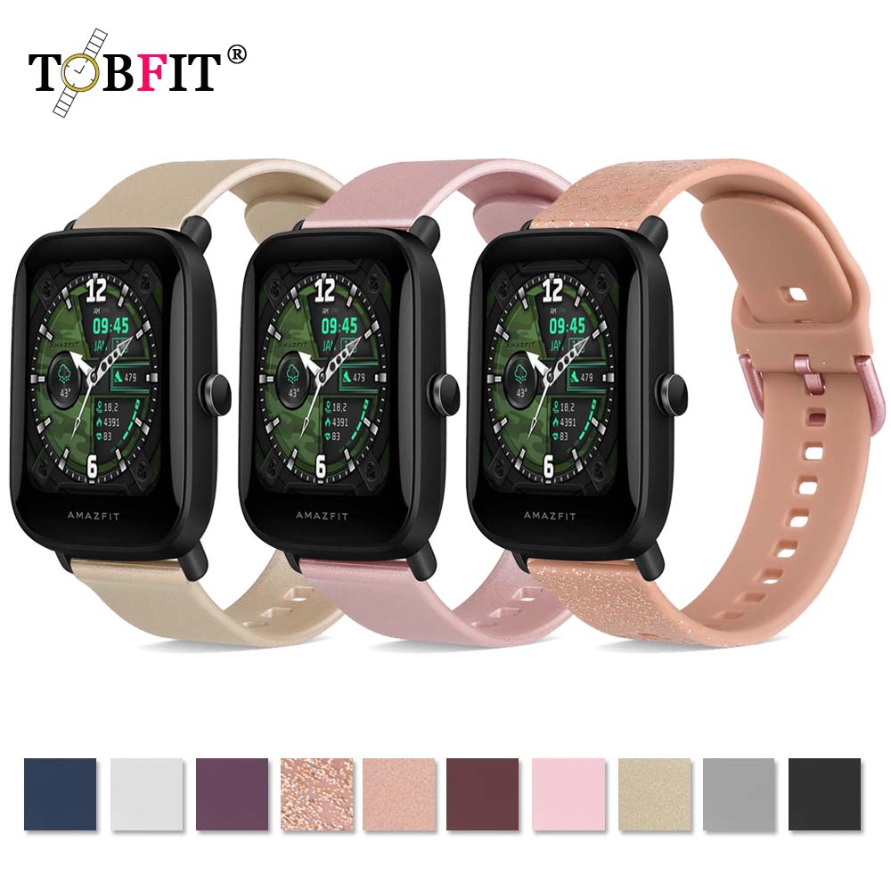 20mm/22mm klokkerem til amazfit gts 4 mini /2e/3/ gts 2 mini/gtr 4/3/ pro/gtr 2/47mm/ stratos silikonarmbånd til amazfit bip-rem