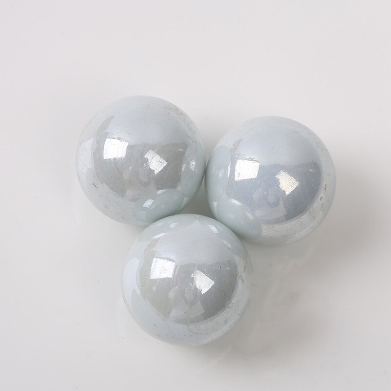 22Mm Glazen Knikkers Ballen Flipperkast Charms Clear Thuis Aquarium Decoratie Vaas Aquarium Speelgoed Voor Kids 10Pcs: WHITE