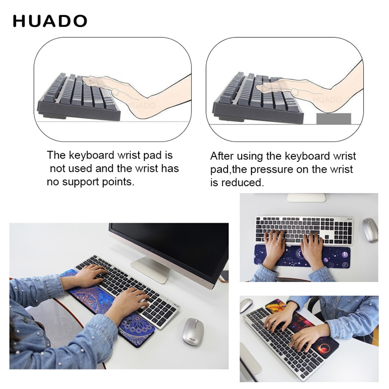 Thickened wrist support mat keyboard wrist pads mouse pad for computer laptop wrist protection pad support customization