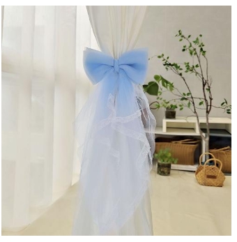 Alla Österreich 커튼옷 Festa Kant Strik Bloem Gordijn Stropdas Touw Rug, Terugloopsper Gesp Clips Gordijn Accessoires Houder Thuis Bruiloft Decor Nieuw: Licht Groen