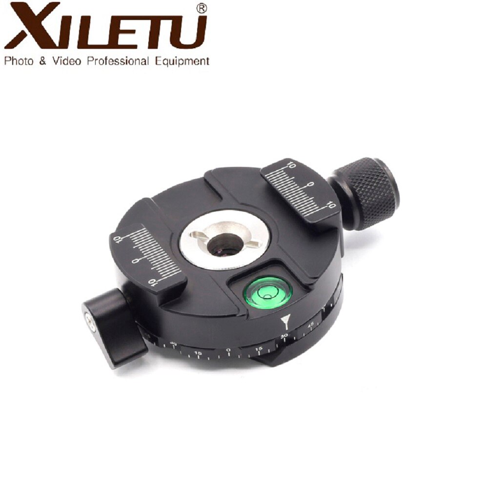 XILETU XPC-60C 360 Degree Panoramic Clamp Aluminum Alloy Adapter Quick Release Plate Tripod DSLR Photography Accessory