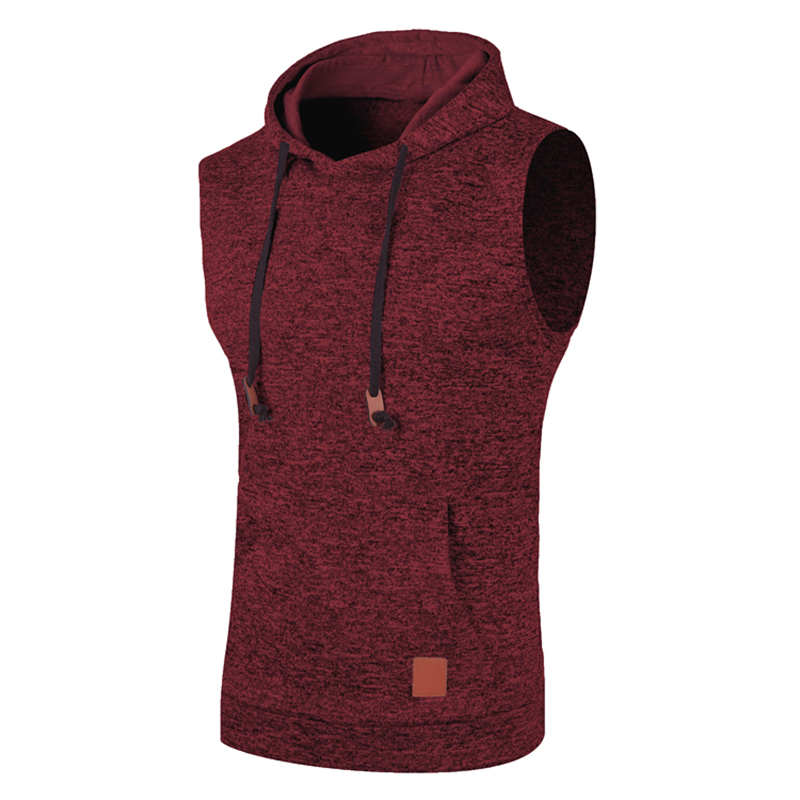 Heren mouwloze hoodies mode casual hooded sweatshirt heren bodybuilding tanktop sportief shirt vest vest gym