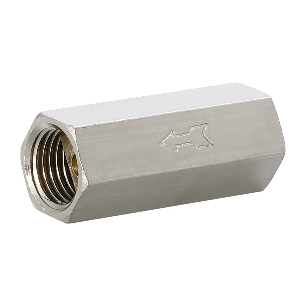 1/4" BSPP Female Full Ports Air Check Valve One Way Non Return Nickel-Plated Brass Valve