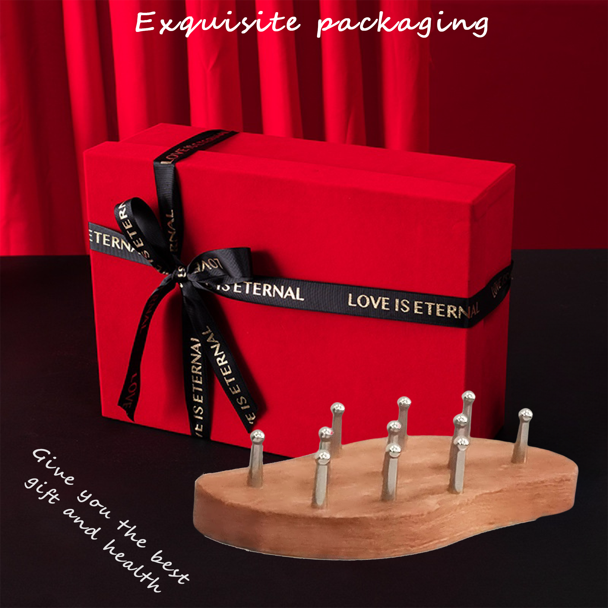 Peigne à cheveux en cuivre et en bois, poignées anti-leges, brosse à angle pour les soins lisses et brillants des cheveux et du cuir chevelu