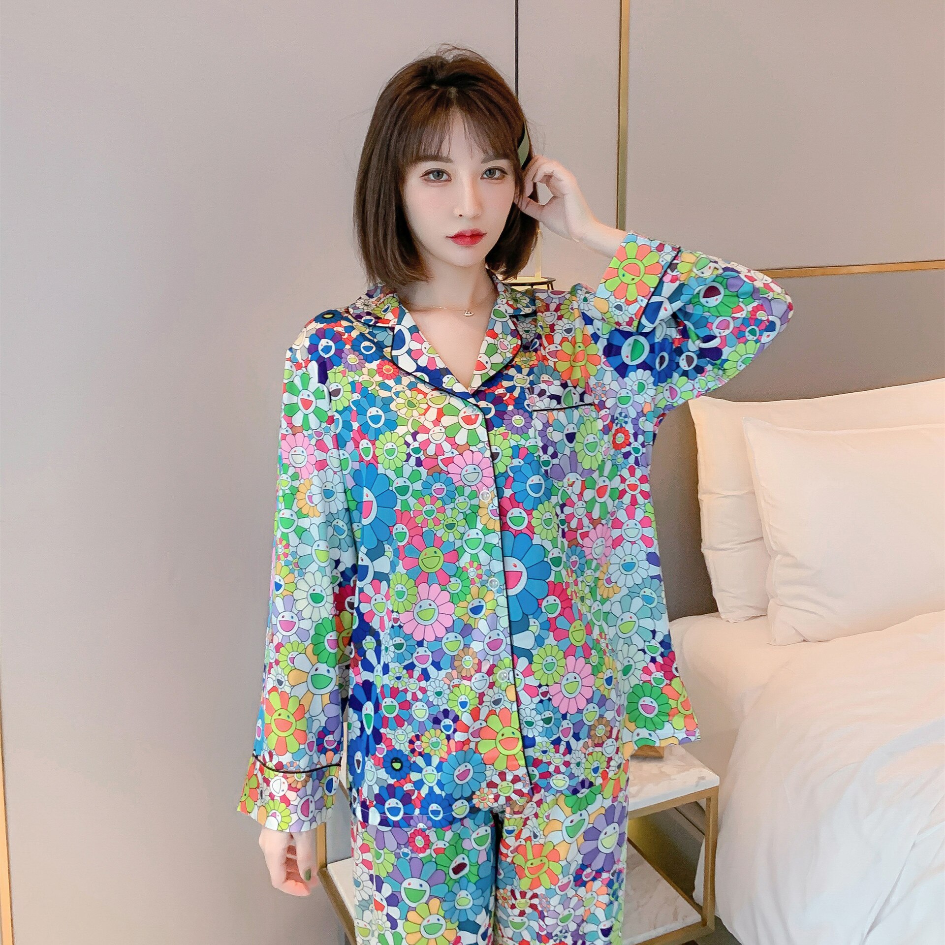 women&#39;s sunflower pajamas women&#39;s sleepwear