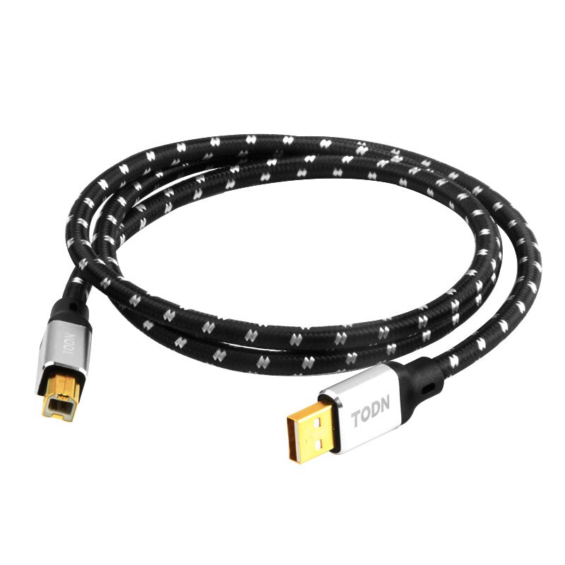 Todn hifi usb-kabel 6n ofc sølv type a til type b hifi data lyd digitalt kabel til dac