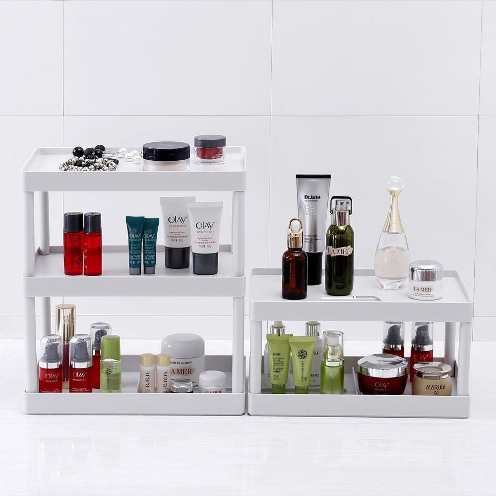 OTHERHOUSE Desktop Cosmetic Storage Rack Shelf Makeup Organizer Bathroom Kitchen Crute Storage Rack Multilayer Detachable
