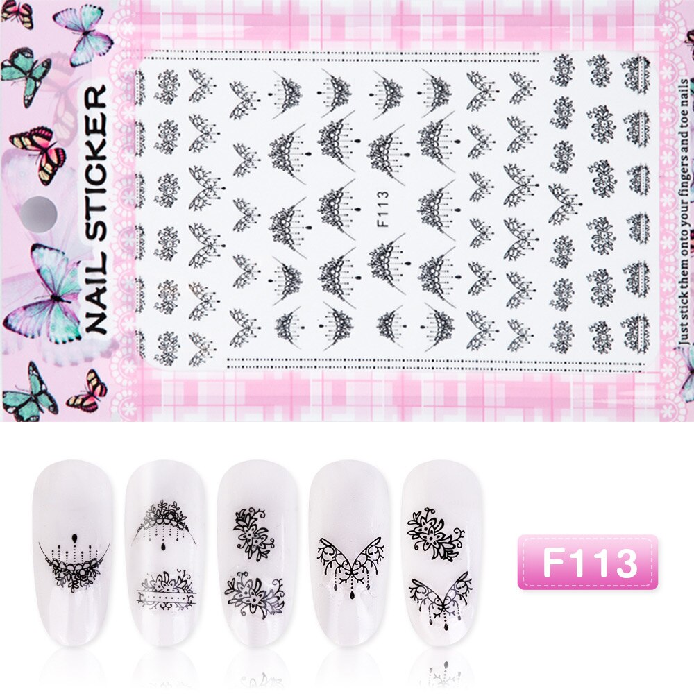 1pcs 3D Bloeiende Bloem Nail Stickers Zelfklevende Nail Art Stickers Bloem Leaf Nail Sticker en Sticker Nail Art Tips DIY Decoratie: F113