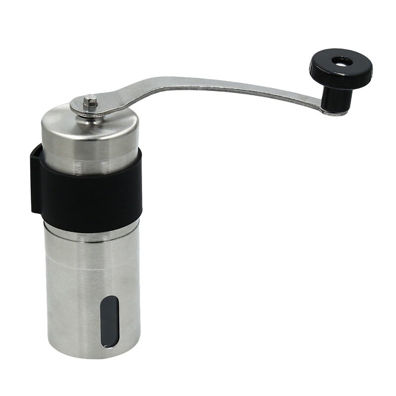 Silver Coffee Grinder Mini Stainless Steel Hand Manual Handmade Coffee Bean Burr Grinders Mill Kitchen Tool Crocus Grinders: small