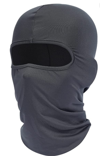 Skimasker voor heren Volgelaatsmasker Bivakmuts Zwarte skimaskers die nekbeschermer bedekken Beschermende hoofdbedekking voor motorfietsen: Donkergrijs